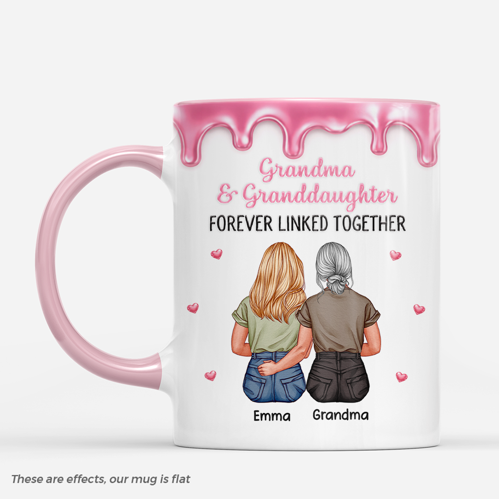 8916MUS1 3d printing effect mother and daughter forever linked together mug_ custom mom mug 8916msh5a