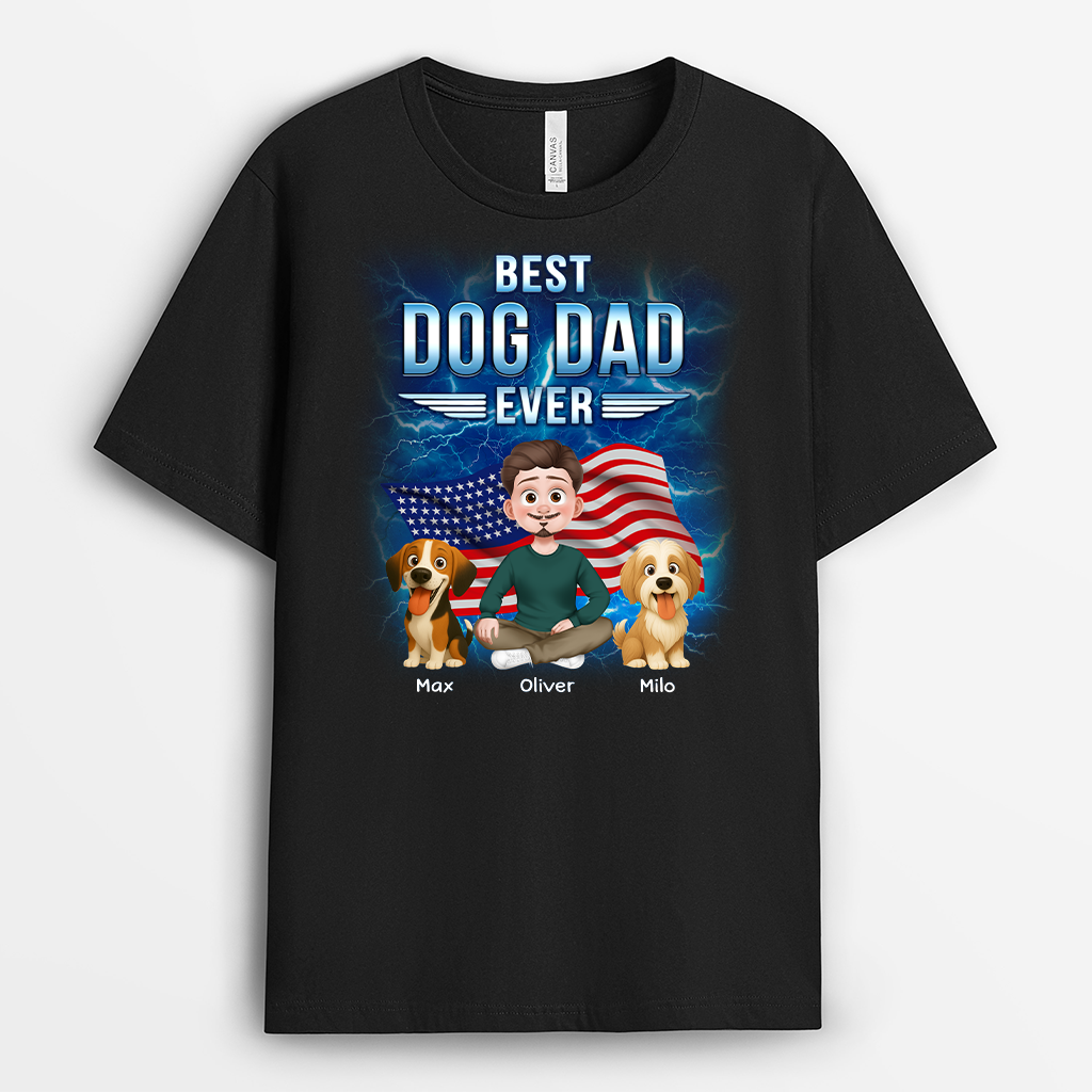 8923AUS1 best dog dad ever shirt america 250 shirt personalized 4th of july gift 8923a39bc