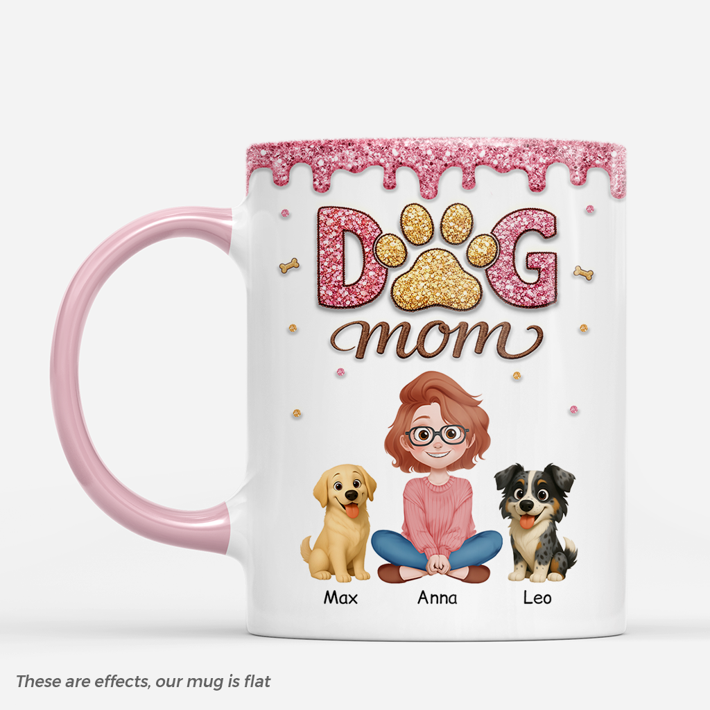 8931MUS1 3d printing effect dog mom mug personalized mug with dog and owner_ 8931m3fwc