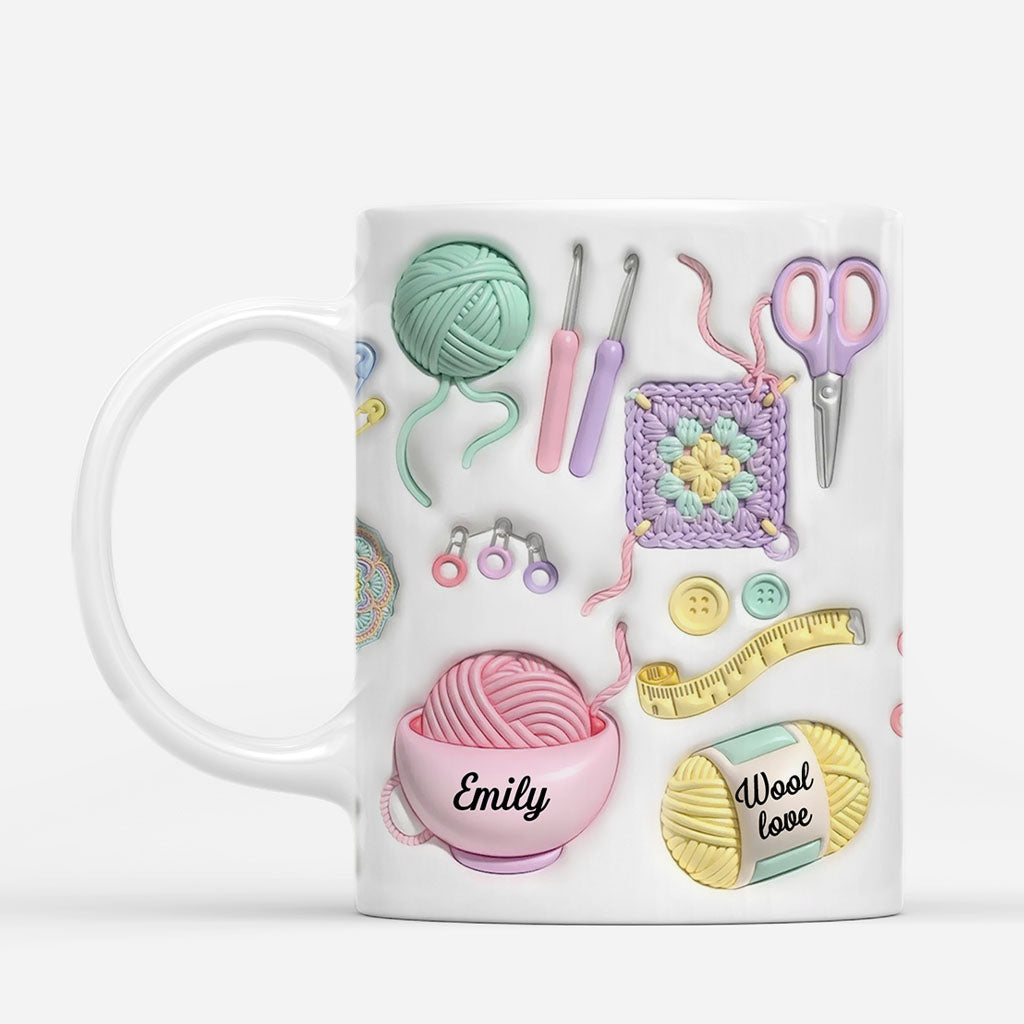 8932MUS2 3d printing effect wool love mug personalized wool gifts for her_ 8932m8fsa