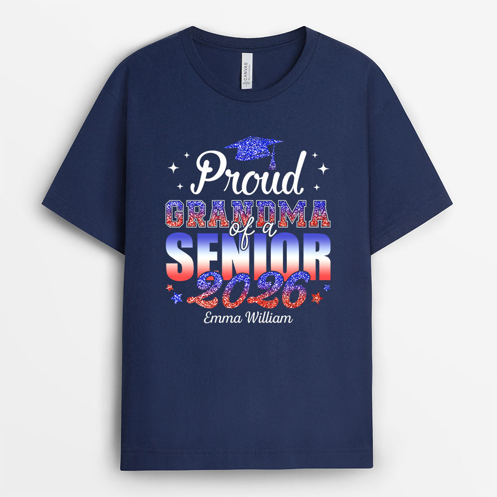 8933AUS2 proud mom of a senior_ shirt personalized graduation gifts for momdad 8933aayla