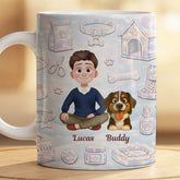 8935MUS1 3d printing effect personalized dog and owner_ mug dog owner gifts 8935m3vcc_1