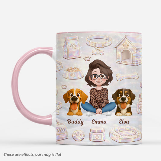 8935MUS1 3d printing effect personalized dog and owner_ mug dog owner gifts 8935m3vcc_2