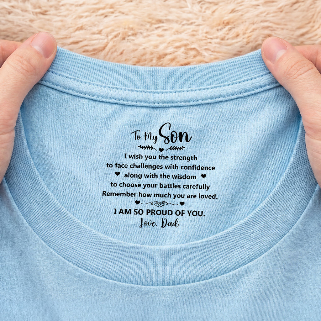 8936AUK2 personalised to my daughterson inner neck print t shirt 8936aasqba