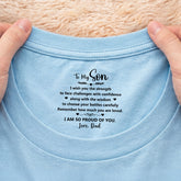 8936AUK2 personalised to my daughterson inner neck print t shirt 8936aasqba