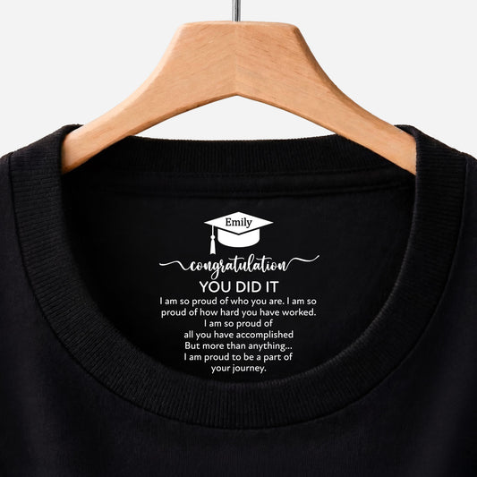 8964AUS1 you did it inner neck print t shirt personalized graduation gifts 8964aaavls_2