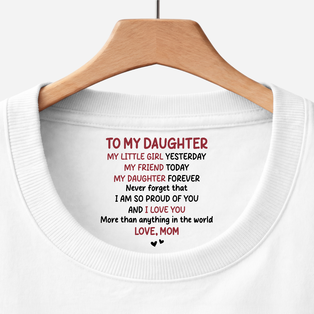 8969AUS1 i love you inner neck print t shirt personalized gifts for daughterson 8969aaccca