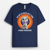 8986AUK2 personalised my life is ruled by a tiny furry overlord_ shirt for cat owners 8986aaqpd