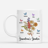 8995MUS2 grandmas garden mug with names personalized mugs for grandmamom 8995m8e1a