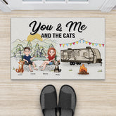 8998DUS1 you me and the cats doormat personalized camping gifts for couples 8998d3d1d
