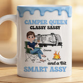 9002MUS2 3d printing effect camper queen mug personalized camping gifts for her 9002m3vwa