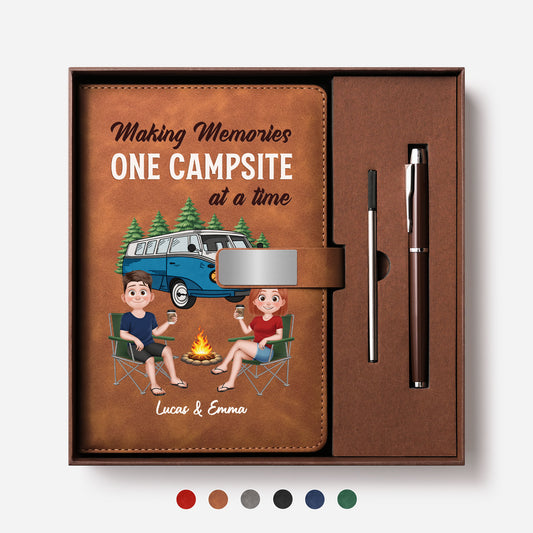 9011MUS1 making memories one campsite at a time notebook set custom gifts for camping couples 9011mo3vcg_2