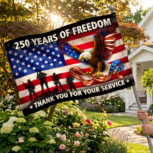 9016AUS2 honoring all who served house flag america 250 flag personalized 4th of july gifts for family 9016asncwi