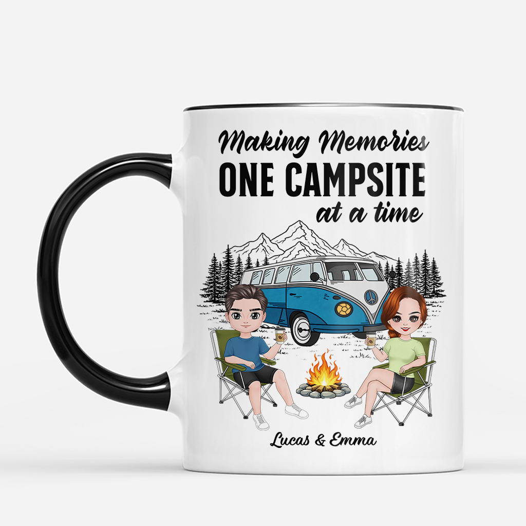 9031MFR1 mug personnalise couple dessin creer des souvenirs au camping 9031mtfcg