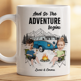 9031MFR2 mug personnalise couple dessin creer des souvenirs au camping 9031mtfcg