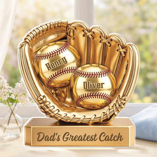 9043AUS1 3d printing effect custom shaped acrylic plaque baseball gifts for dadmom 9043ar8eab