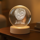 9049LUS2 we caught the best mom baseball crystal ball lamp custom gifts for momdad 9049lcfhb