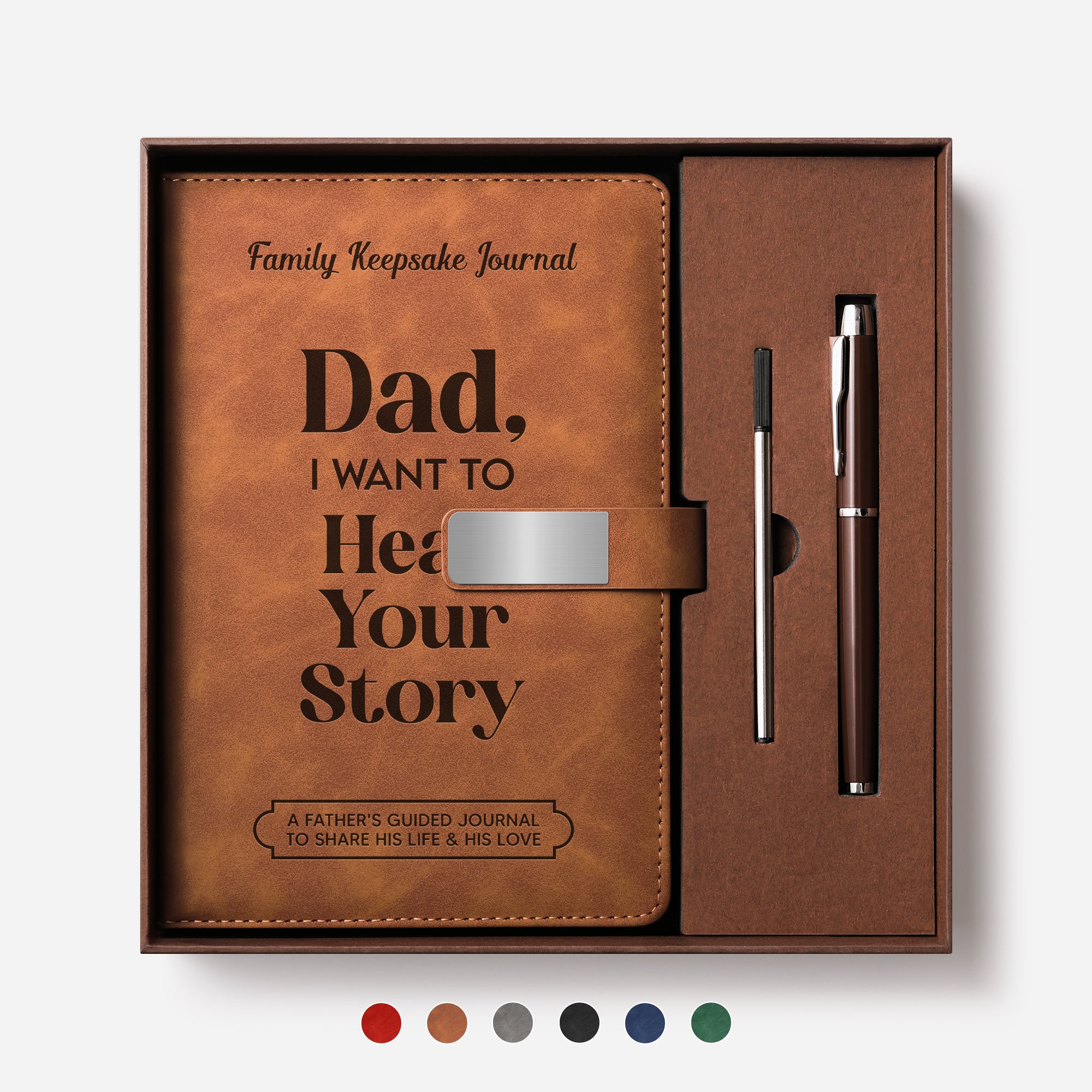 9057MUS1 i want to hear your story leather notebook set custom gifts for parents and grandparents 9057mo6dmb