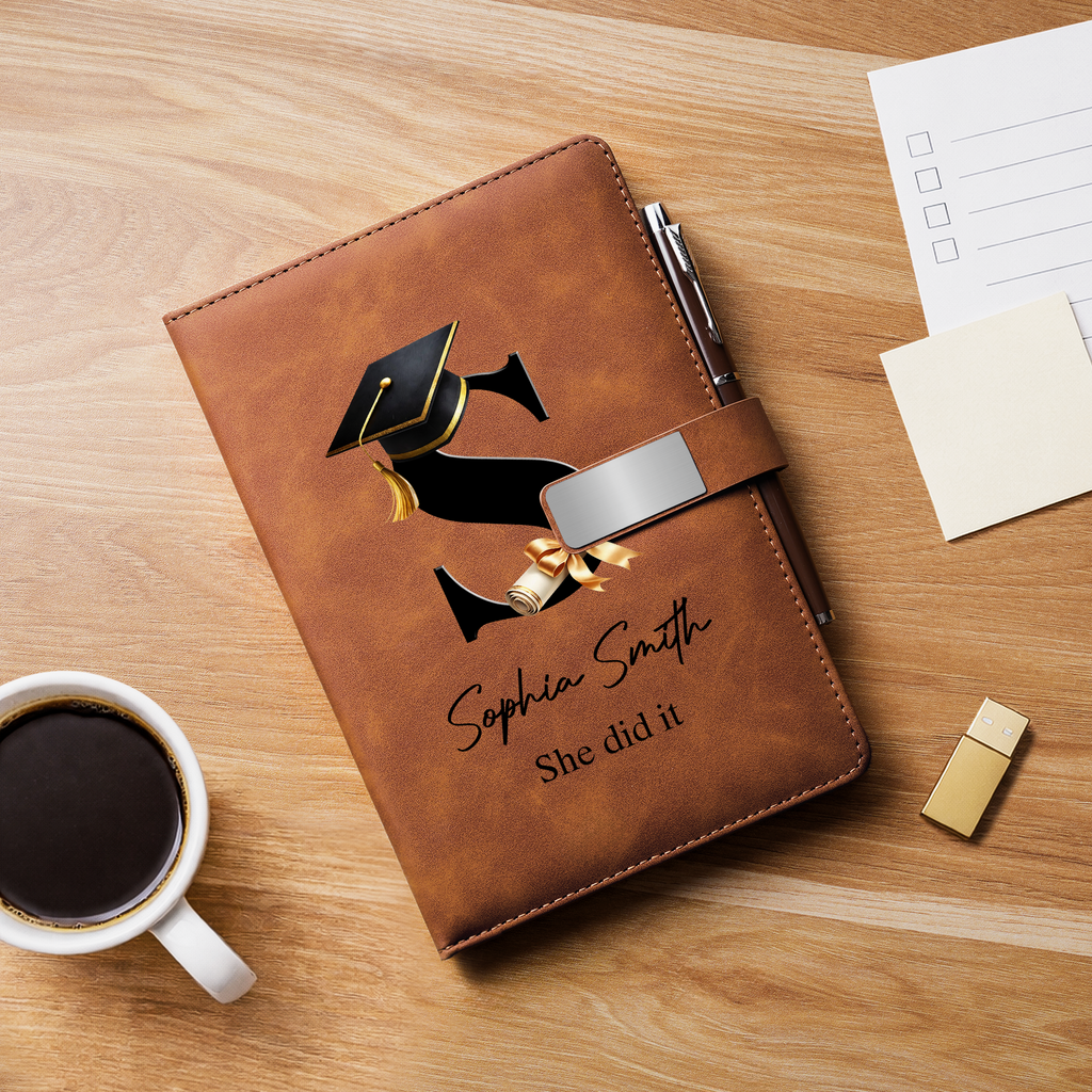 9077MUS2 leather notebook and pen set personalized graduation gifts 9077mo7ms