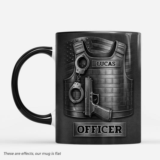 9080MUS1 3d printing effect officer coffee mug personalized america 250 gifts 9080m3fmb