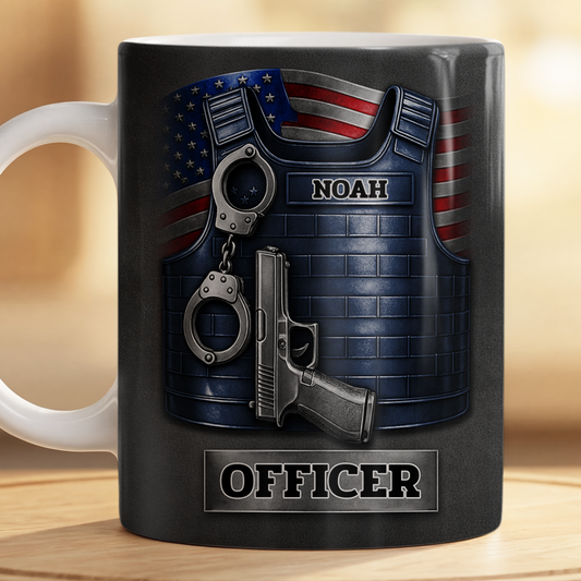 9080MUS2 3d printing effect officer coffee mug personalized america 250 gifts 9080m3fmb