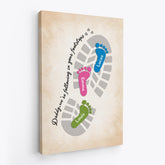 9088CUS2 following in your footsteps canvas custom gifts for dad and grandpa 9088cnpwb