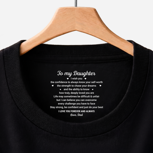 9093AUS1 to my daughter inner neck print t shirt custom gifts for sondaughter 9093aa8ema