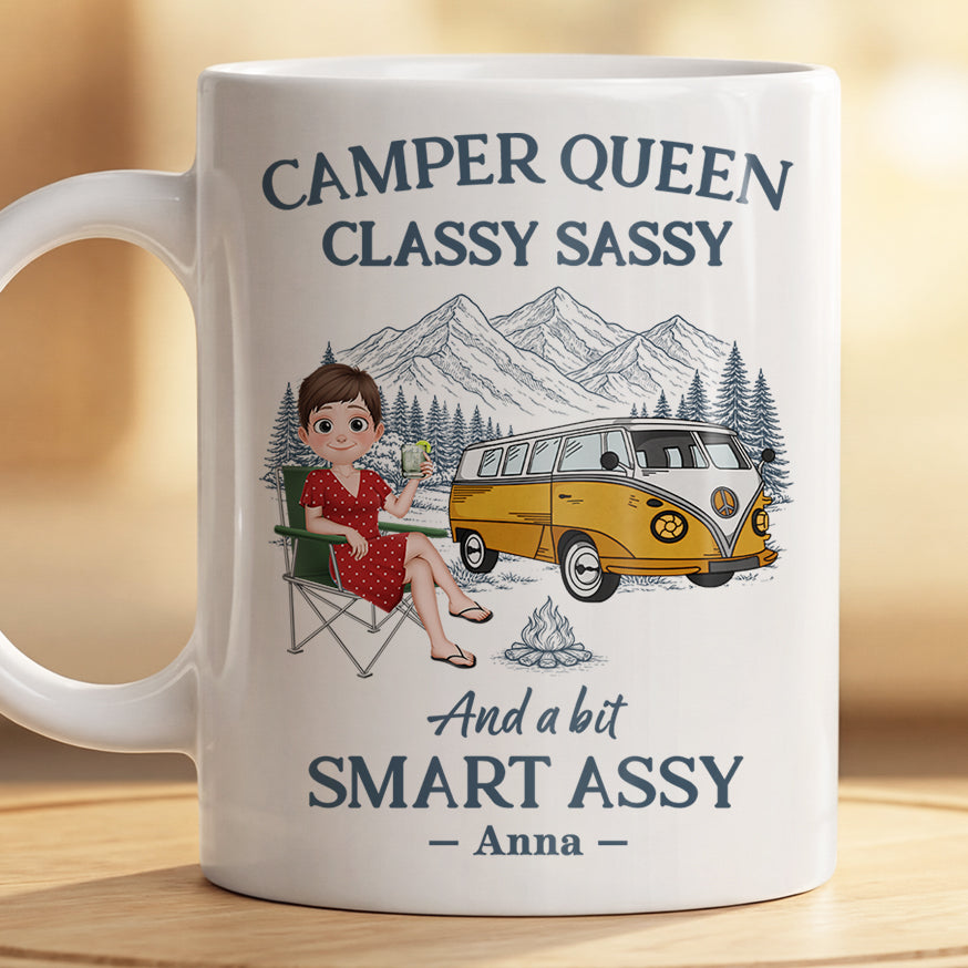 9133MUK2 personalised camper queen camping mug for her 9133mtlca