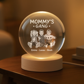 9134LUS2 grandmas gang kid photo crystal ball lamp custom gifts for grandma 9134lnf5a
