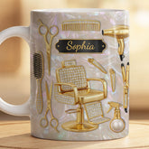 9142MUS2 3d printing effect barber mug with name personalized gifts for barbers 9142msdlb