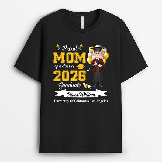 9144AUS1 proud mom of a class t shirt custom graduation gifts for himher 9144asplb