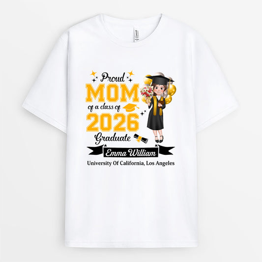 9144AUS1 proud mom of a graduate t shirt custom graduation gifts for himher 9144aspla