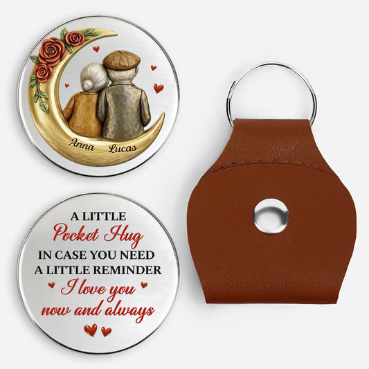 9165AUS1 3d printing effect i love you now and always leather pocket hug personalized couple gifts 9165aj3dtg