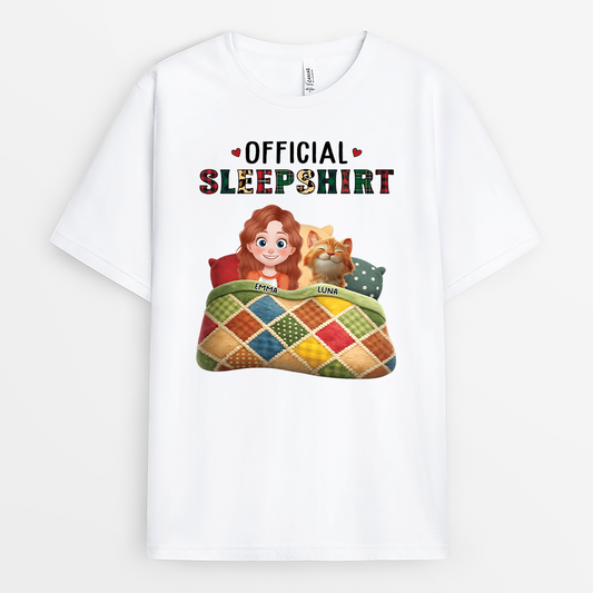 9171AUS1 3d printing effect official sleepshirt cat t shirt personalized gifts for cat lovers 9171a8h5d