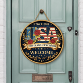 9180QUS2 usa 250 years of freedom wood sign personalized 4th of july gifts 9180q3fng