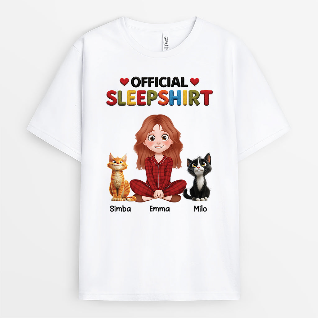 9191AUS1 official sleepshirt cat t shirt with names personalized gifts for cat lovers 9191a3d5d