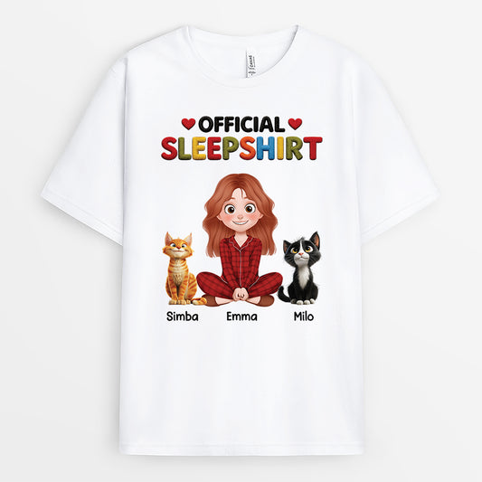 9191AUS1 official sleepshirt cat t shirt with names personalized gifts for cat lovers 9191a3d5d
