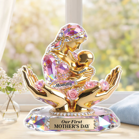 9201AUS1 our first mothers day acrylic plaque personalized gifts for new mom 9201arapla