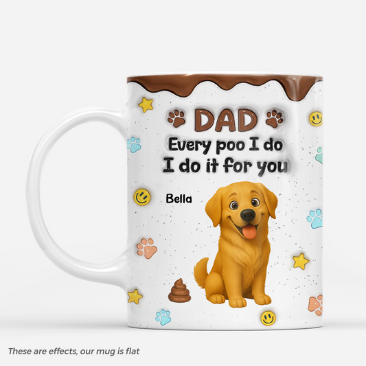9202MUS1 3d printing effect funny dog mug personalized gifts for dog dads 9202m8eac