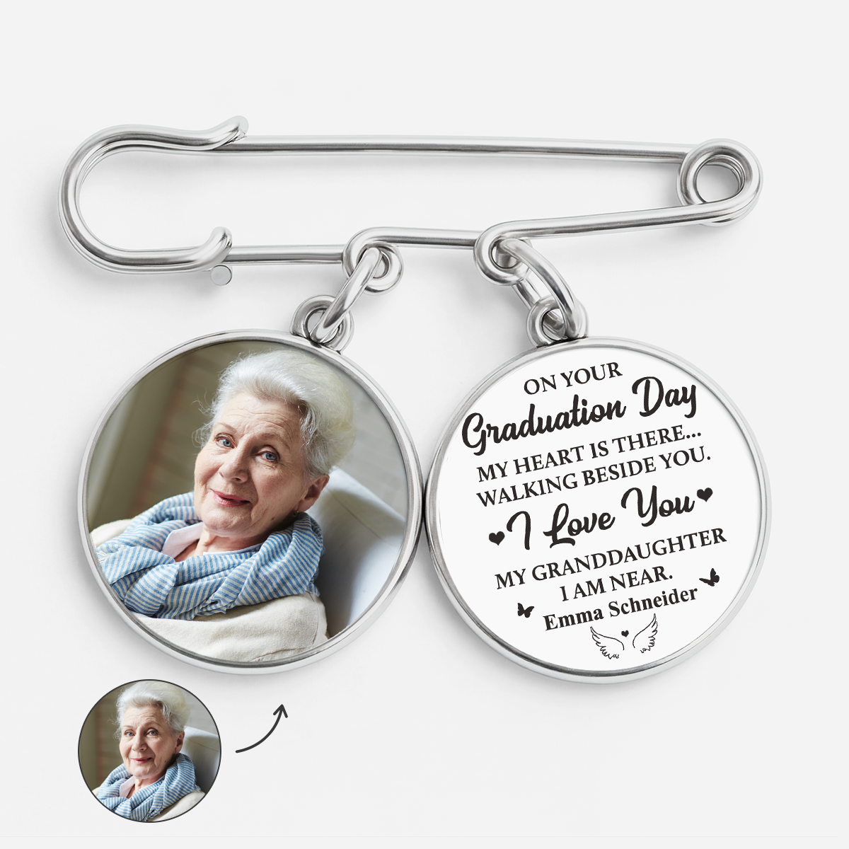 9211AUS1 on your graduation day photo lapel pin personalized memorial gifts for himher 9211aj6dpa