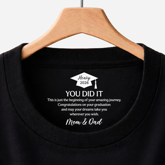 9214AUS1 you did it inner neck print t shirt personalized graduation gifts for herhim 9214aa6dna