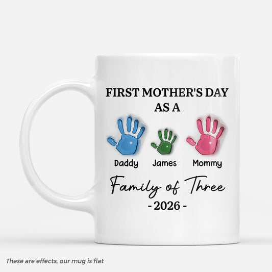 9217MUS1 3d printing effect family of three dog cat mug personalized gifts for couples 9217m8qta