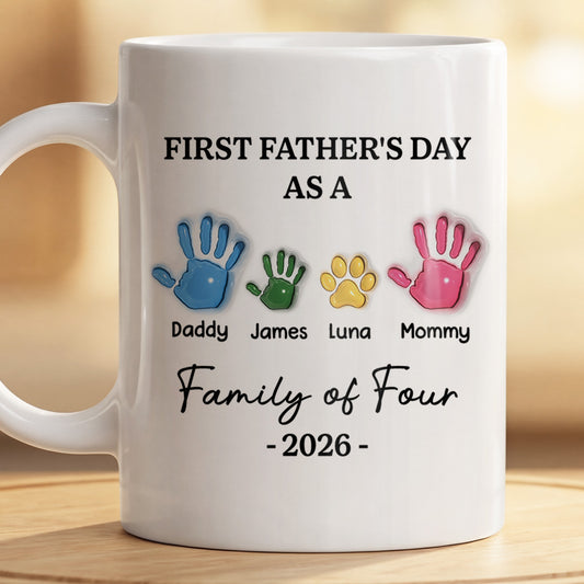 9217MUS2 3d printing effect family of three dog cat mug personalized gifts for couples 9217m8qta
