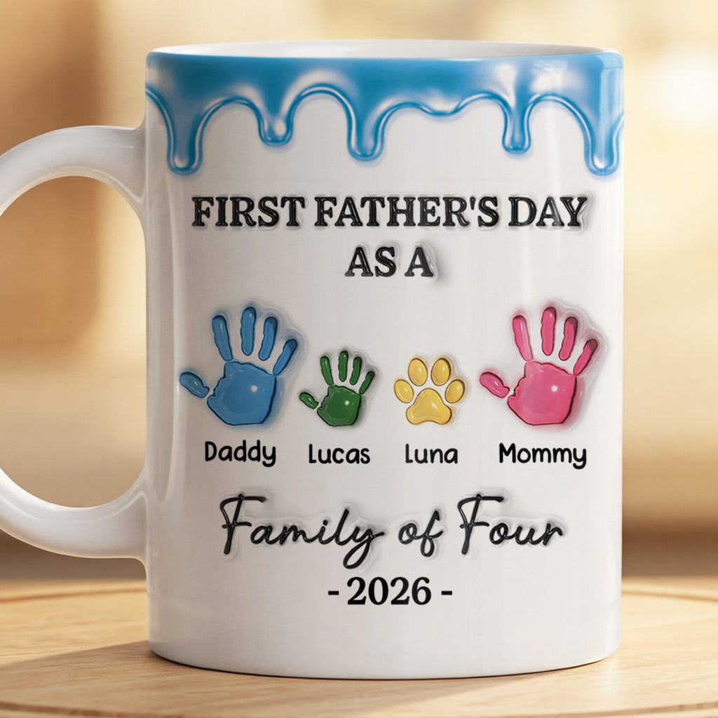 9220MUS2 3d printing effect family of three dog cat mug personalized gifts for pet parents 9220m8qta