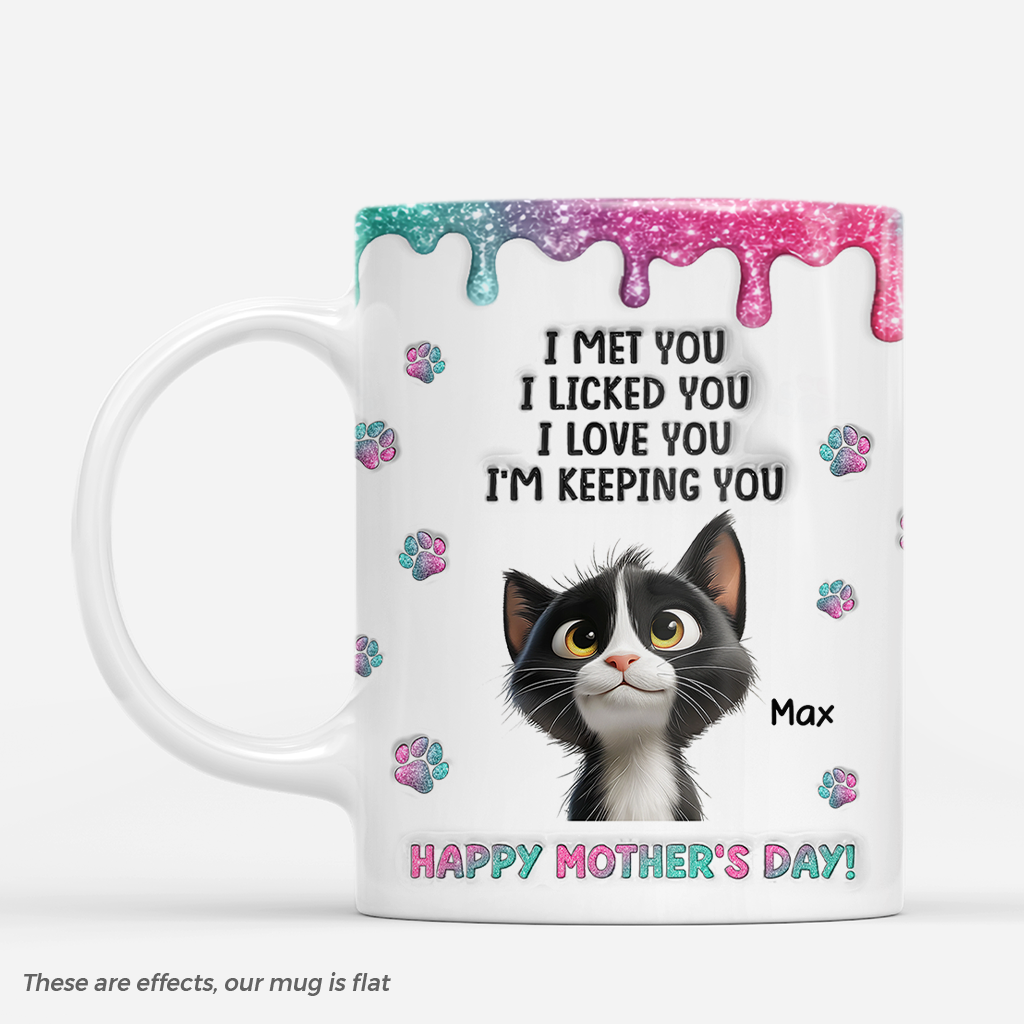 9225MUS1 3d printing effect i met you i licked you cat mug personalized gifts for cat owners 9225m8ead