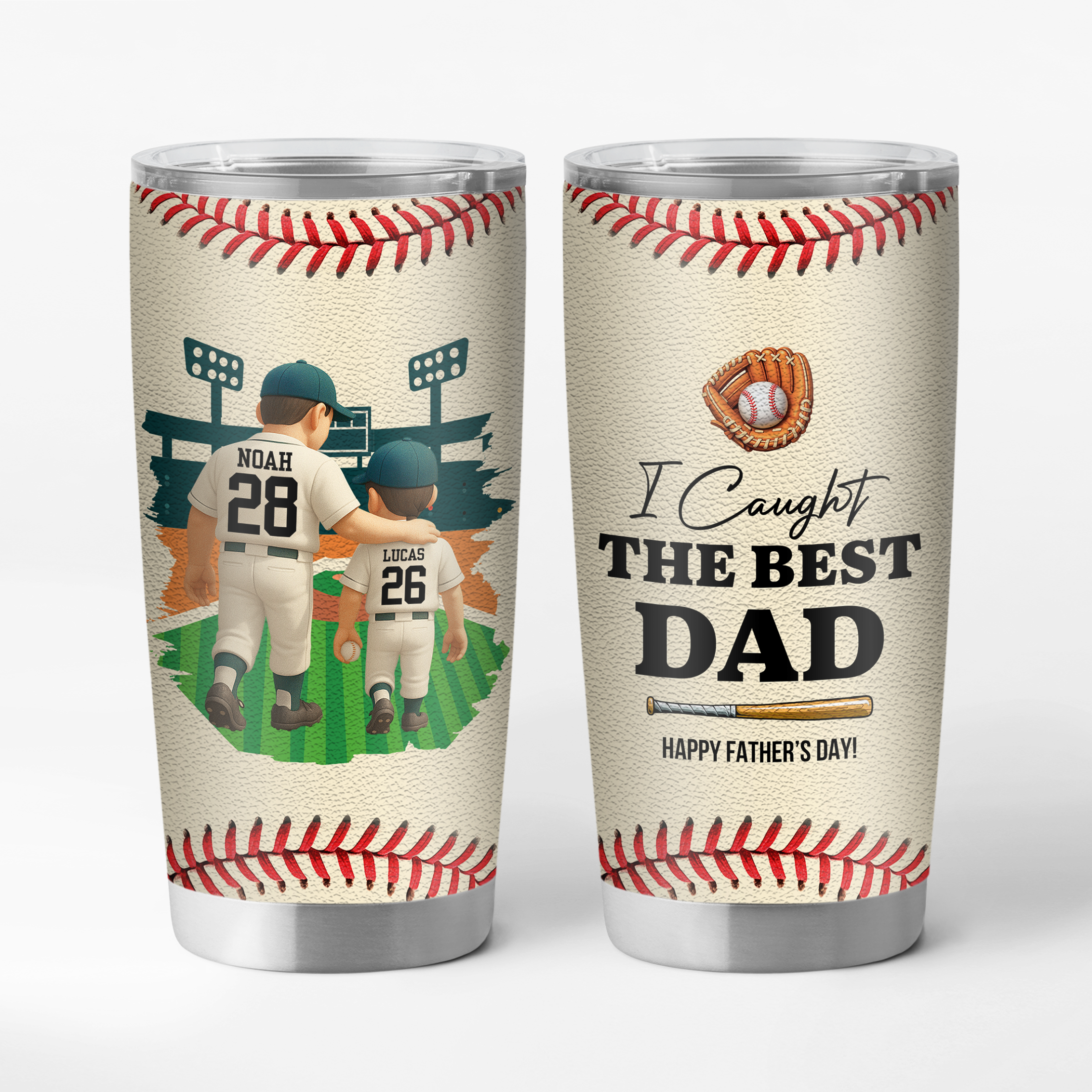 9230TUS1 3d printing effect i caught the best dad baseball tumbler 20oz customized gifts for dadgrandpa 9230tndbb