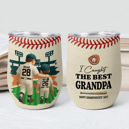9230TUS2 3d printing effect i caught the best dad baseball tumbler 12oz customized gifts for dadgrandpa 9230tndbb
