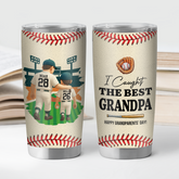 9230TUS2 3d printing effect i caught the best dad baseball tumbler 20oz customized gifts for dadgrandpa 9230tndbb