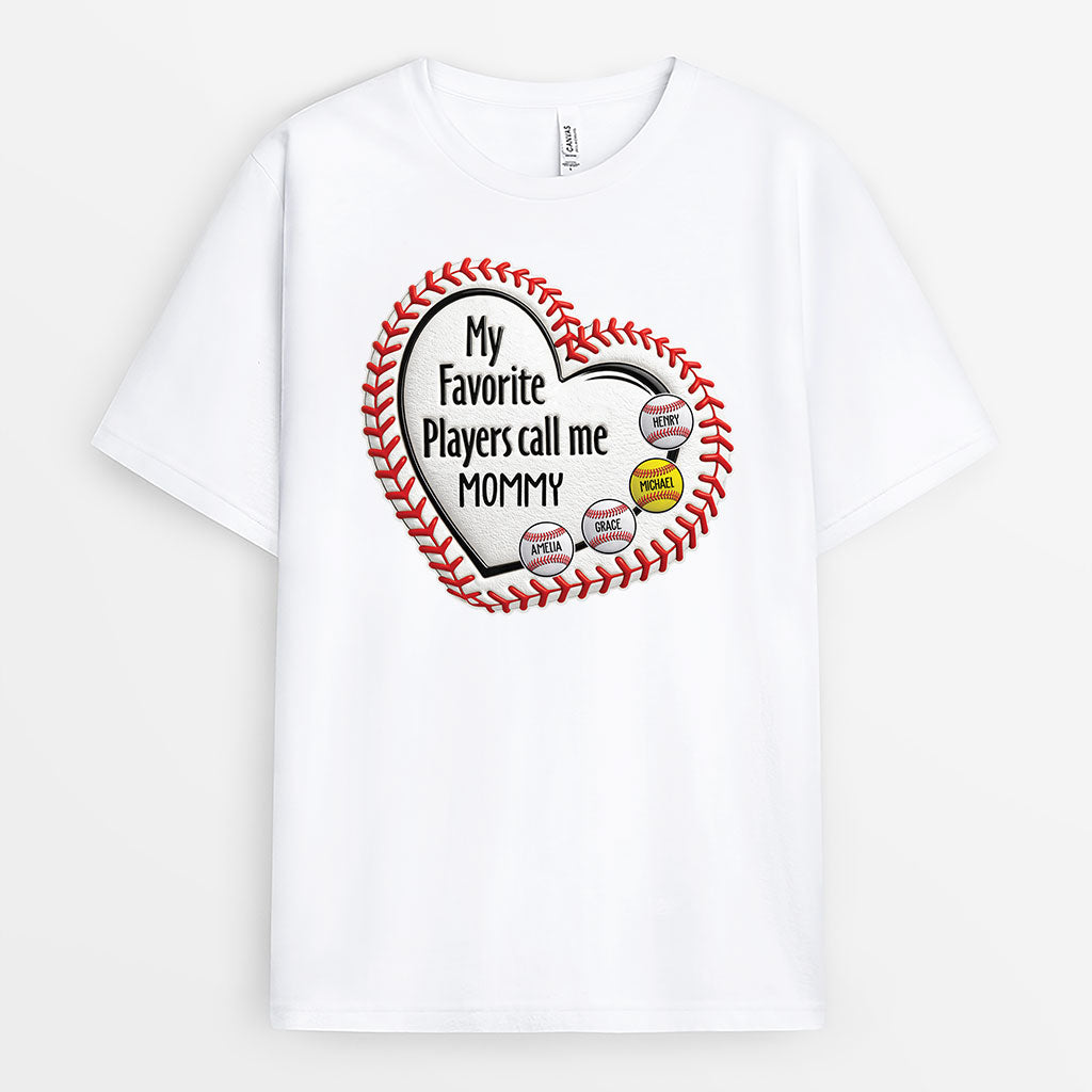 9260AUS1 my favorite players call me t shirt personalized baseball gifts for momdad 9260acera