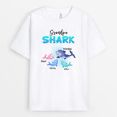 0153AUK1 Personalised T shirts gifts Shark Grandpa Dad Text_6ff126ac 23b4 4021 ab4a 18b50501798b